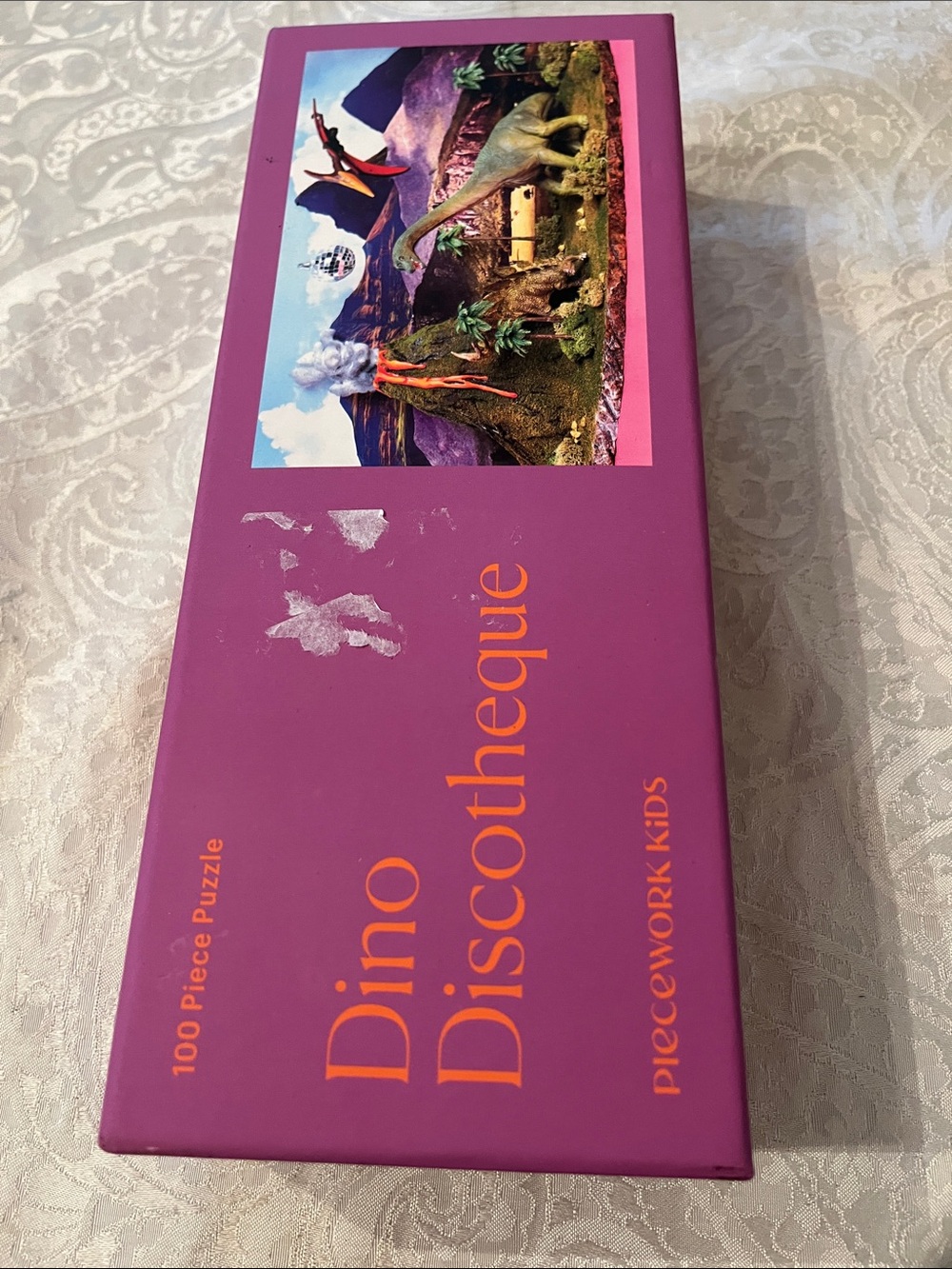 Piecework Kids Dino Discotheque 100-Piece Puzzle - EUC
